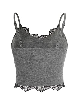 SHENHE Women's Butterfly Skull Print Contrast Lace Spaghetti